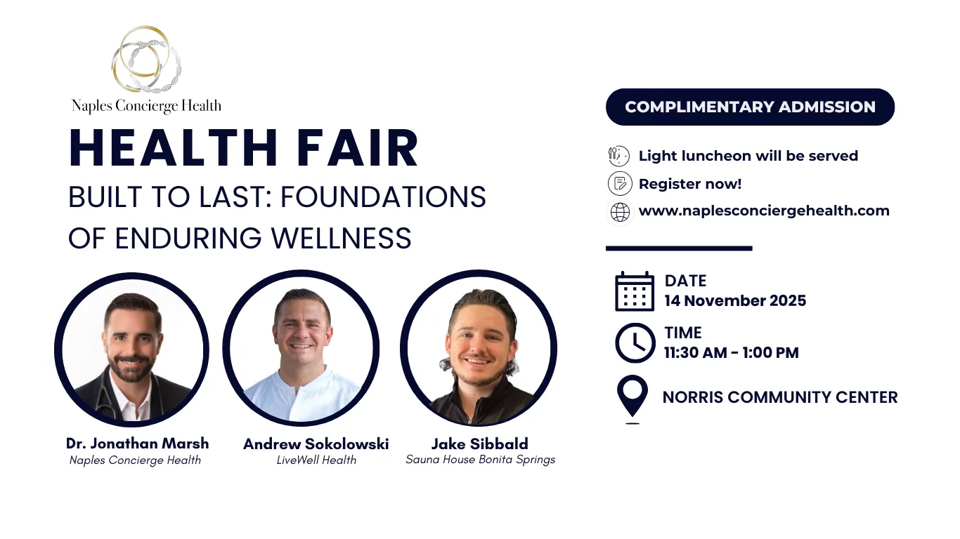 Naples Concierge Health Invites You to attend "Built to Last: Foundations of Enduring Wellness"